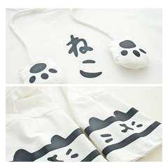 Kawaii Cat Paw Drawstring T-shirt