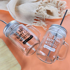â€?65 DAYS HAPPY WITH YOUâ€?Mason Jar Mug