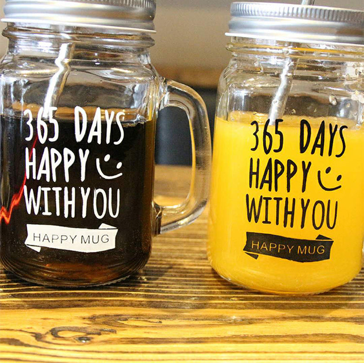 â€?65 DAYS HAPPY WITH YOUâ€?Mason Jar Mug
