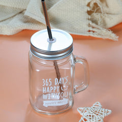 â€?65 DAYS HAPPY WITH YOUâ€?Mason Jar Mug