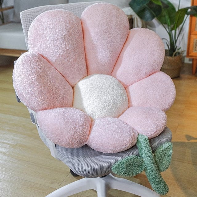 Cute Pastel Flower Daisy Plush Chair Cushion Pillow