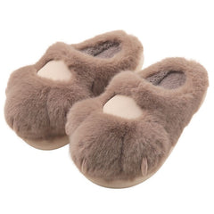 Cute Plush Paw Fluffy Winter Slipper