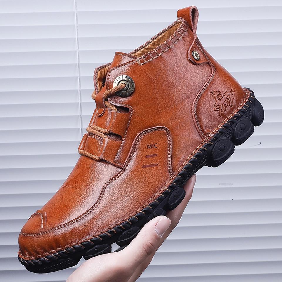 Classic Genuine Leather Men Shoes Plus Size