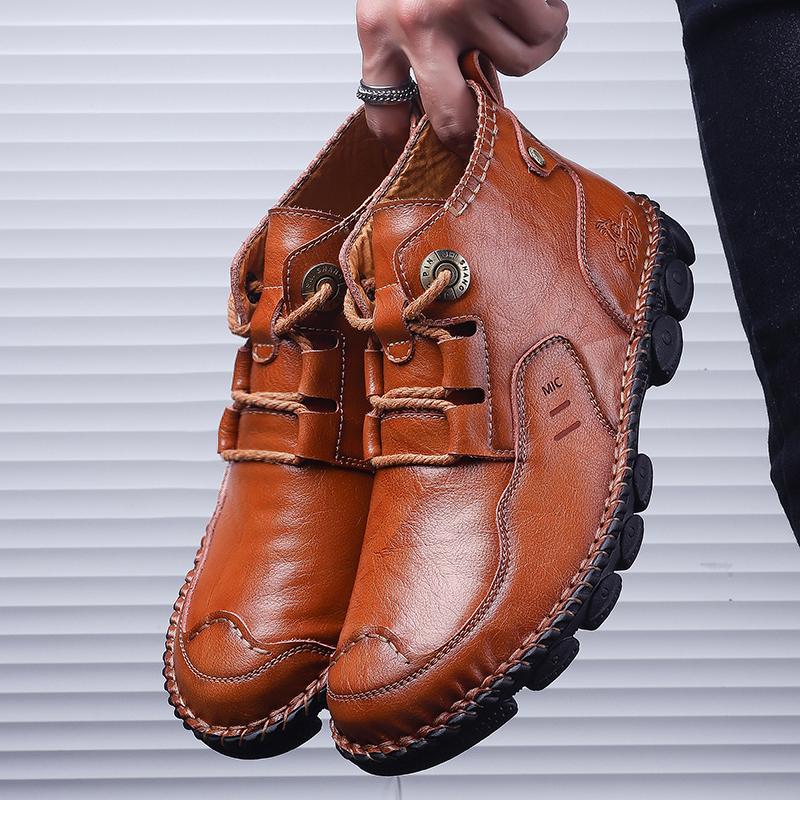 Classic Genuine Leather Men Shoes Plus Size