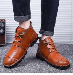 Classic Genuine Leather Men Shoes Plus Size