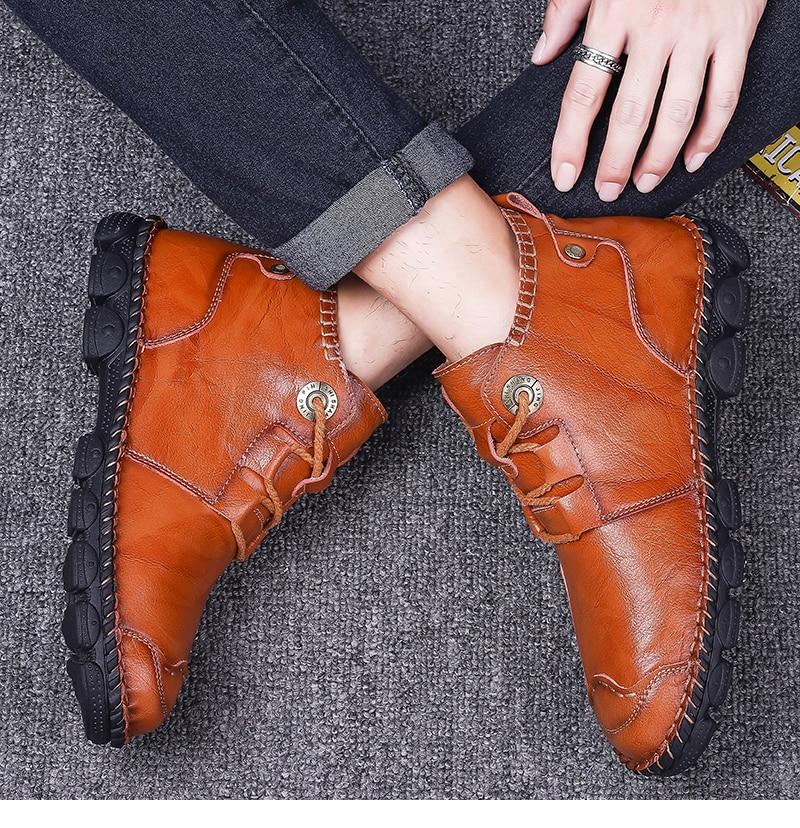 Classic Genuine Leather Men Shoes Plus Size