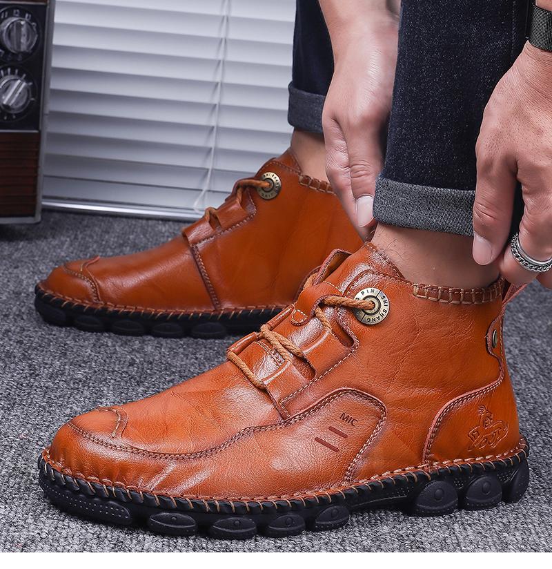 Classic Genuine Leather Men Shoes Plus Size