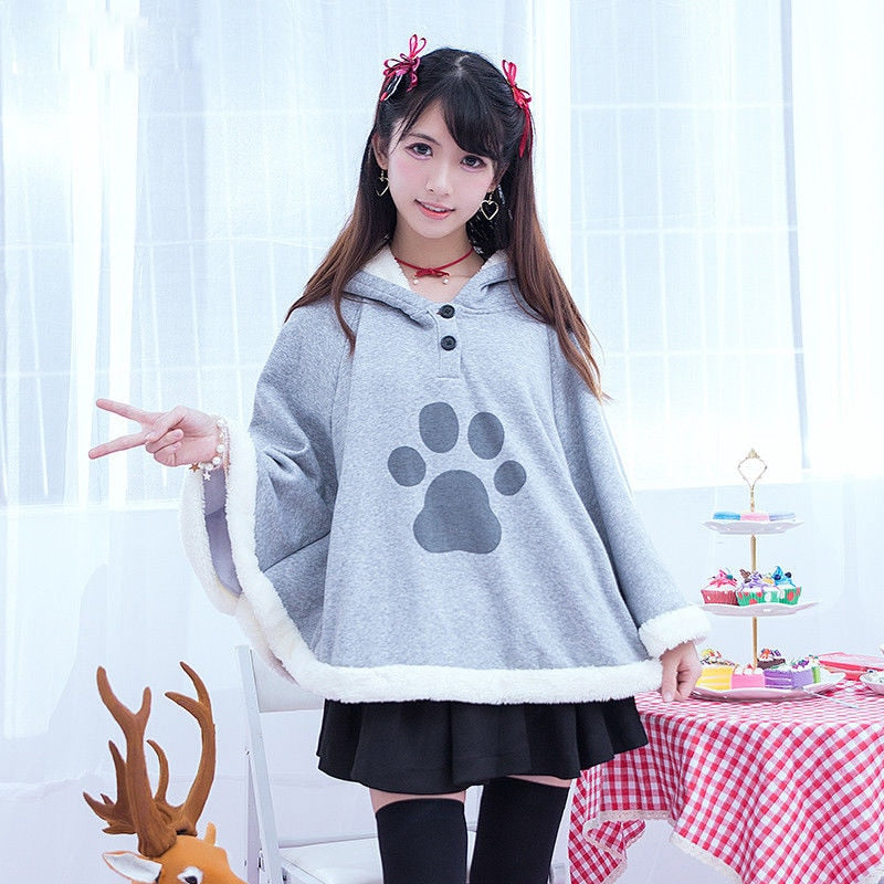 Cute Cat Backyard Hooded Capes