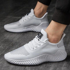 Men White Black Sneakers Trainers