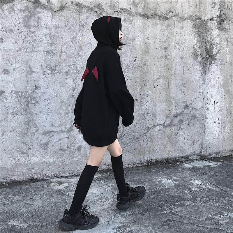 Dark Punk Gothic Devil Hoodie