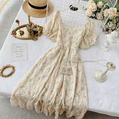 Vintage Style Cottagecore Lace Dress