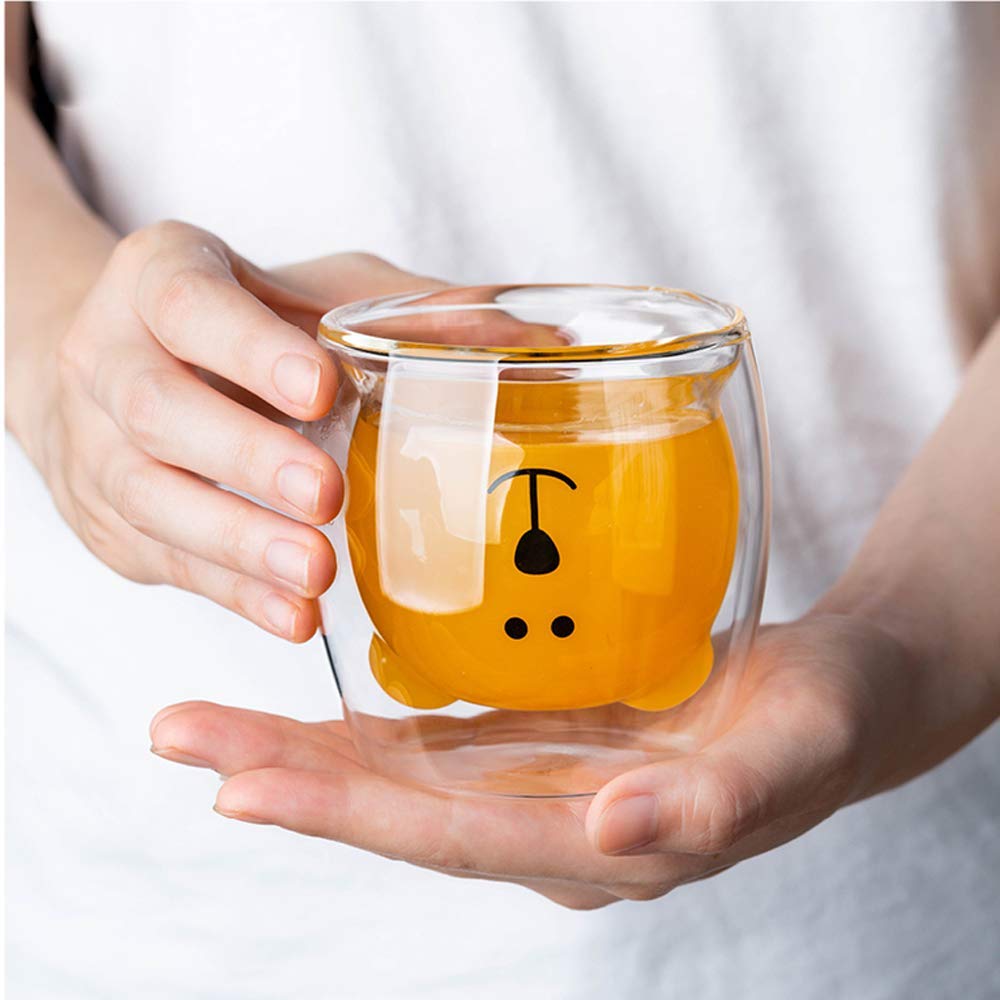 Kawaii Cartoon Cute Double Wall Glass