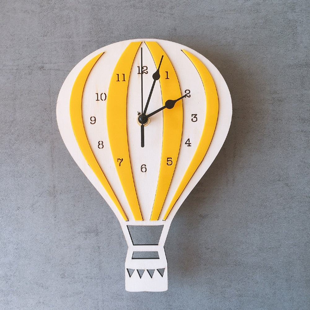 Hot Air Balloon Shape Wall Hanging Clock