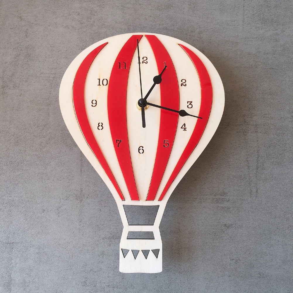 Hot Air Balloon Shape Wall Hanging Clock