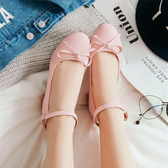 Ballerina Bow Mid Heel Mary Jane Women's Shoes