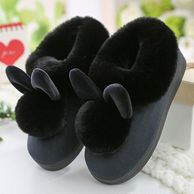 Women's Furry Warm Cute Bunny Slippers