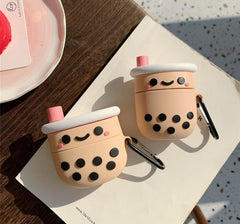 Bubble Tea Kaomoji Cute Kawaii Airpods Cases