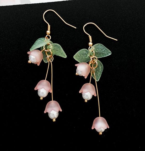 Floral Dangle Fairy Earrings