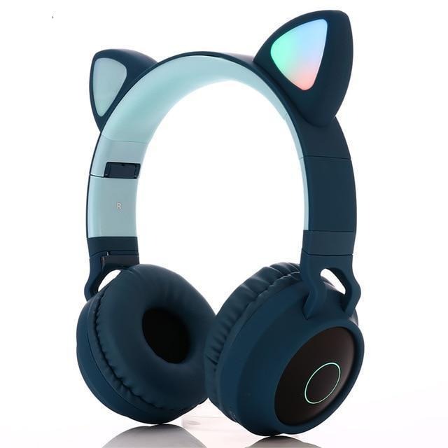 Cat Ears Bluetooth Headphones with LED Lights