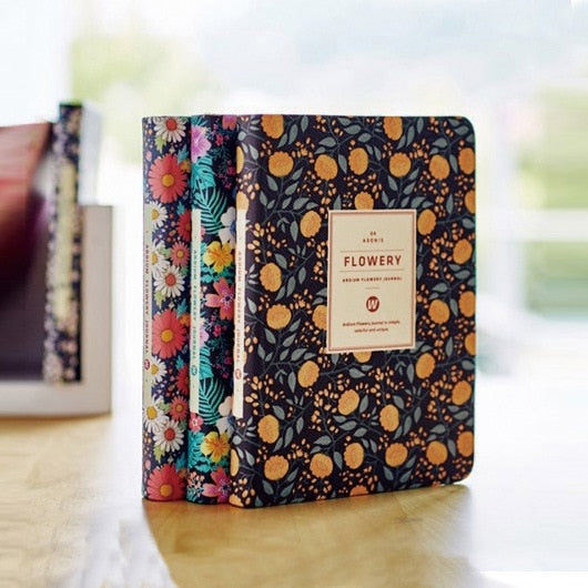 Cute Floral Schedule Book Notebook School Supplies