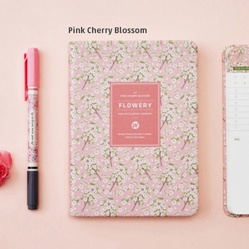 Cute Floral Schedule Book Notebook School Supplies