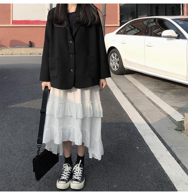 Gothic Ruffle Long Skirt