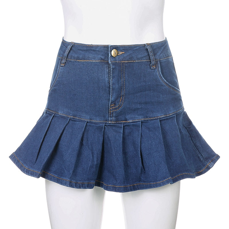 Harajuku Punk Y2K Denim Skirt