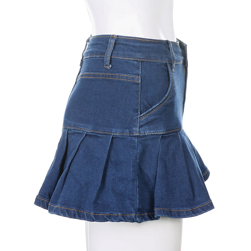 Harajuku Punk Y2K Denim Skirt