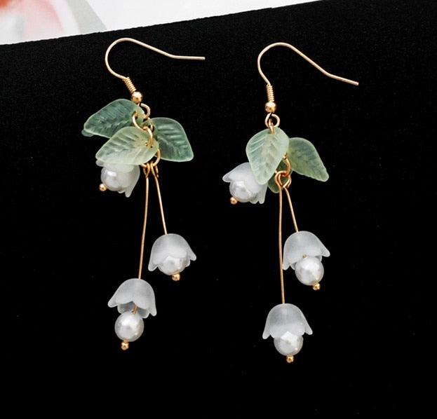 Floral Dangle Fairy Earrings