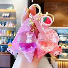 Kawaii Crystal Ice Cream Keychain Gift