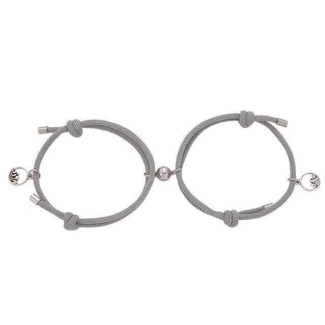 2pcs Couples Magnetic Attraction Bracelets