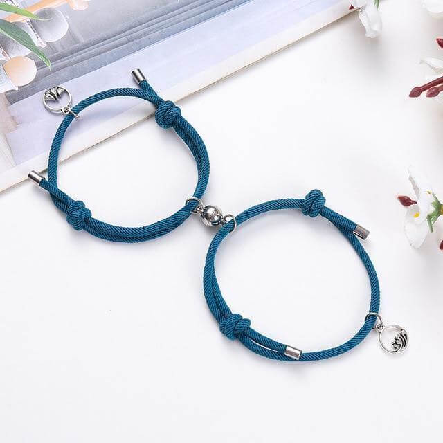 2pcs Couples Magnetic Attraction Bracelets