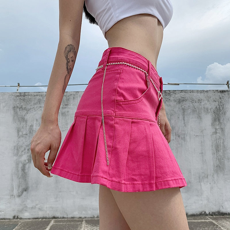 Harajuku Punk Y2K Denim Skirt