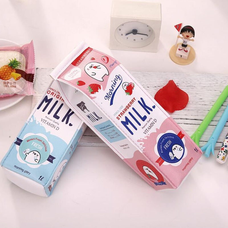 Kawaii Milk box Korea School Pencil Case