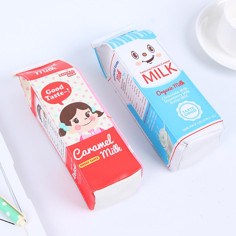 Kawaii Milk box Korea School Pencil Case