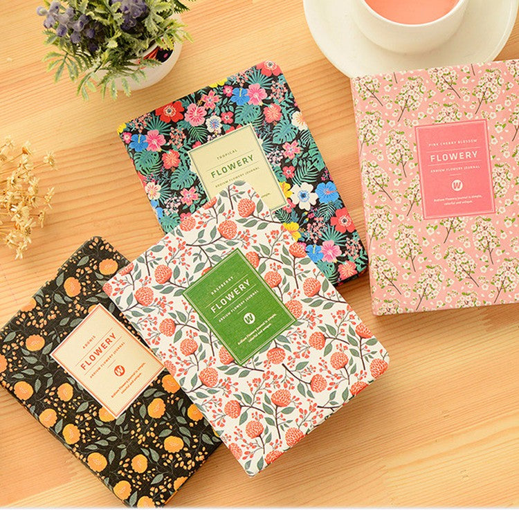 Cute Floral Schedule Book Notebook School Supplies