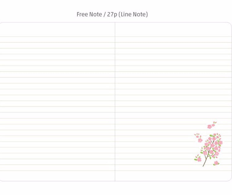 Cute Floral Schedule Book Notebook School Supplies