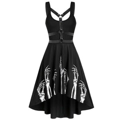 Gothic Dress Halter Retro Steampunk Sleeveless Dress