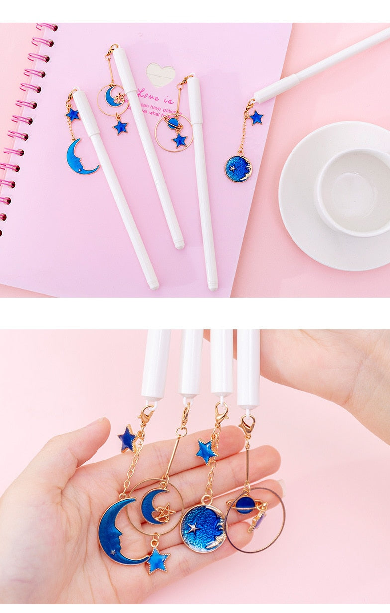 4Pcs Lovely Creative Star Sky Pendant Gel Pen