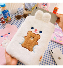 Kawaii Bear Plush Korea IPad Case