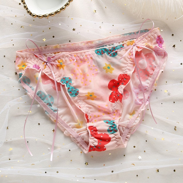 Cute Strawberry Avocado Lace Undies