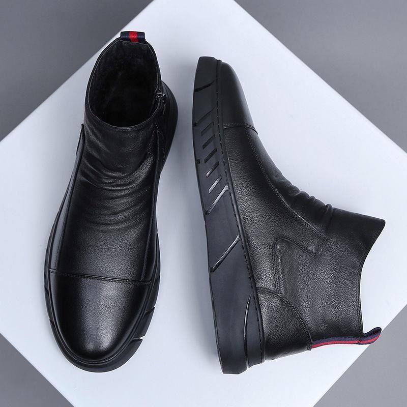 Men Zip Black Boots