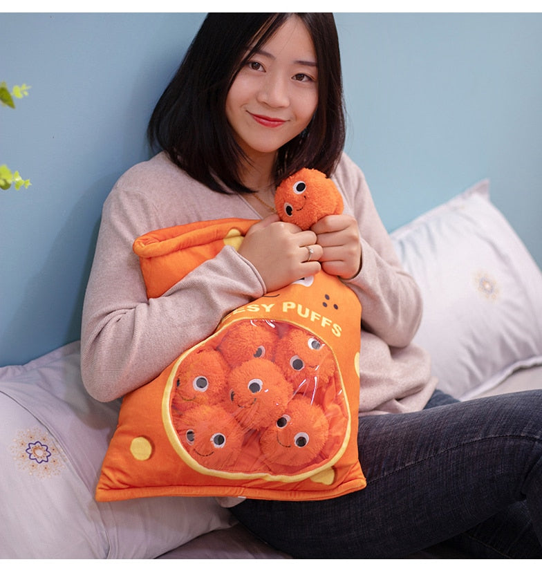 Kawaii Pudding Fidget Plush Pillow