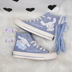 Kawaii Dog Student High Top Canvas