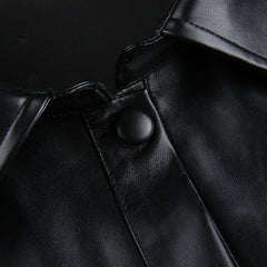 Autumn Chic Cropped Leather Jacket