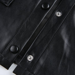 Autumn Chic Cropped Leather Jacket