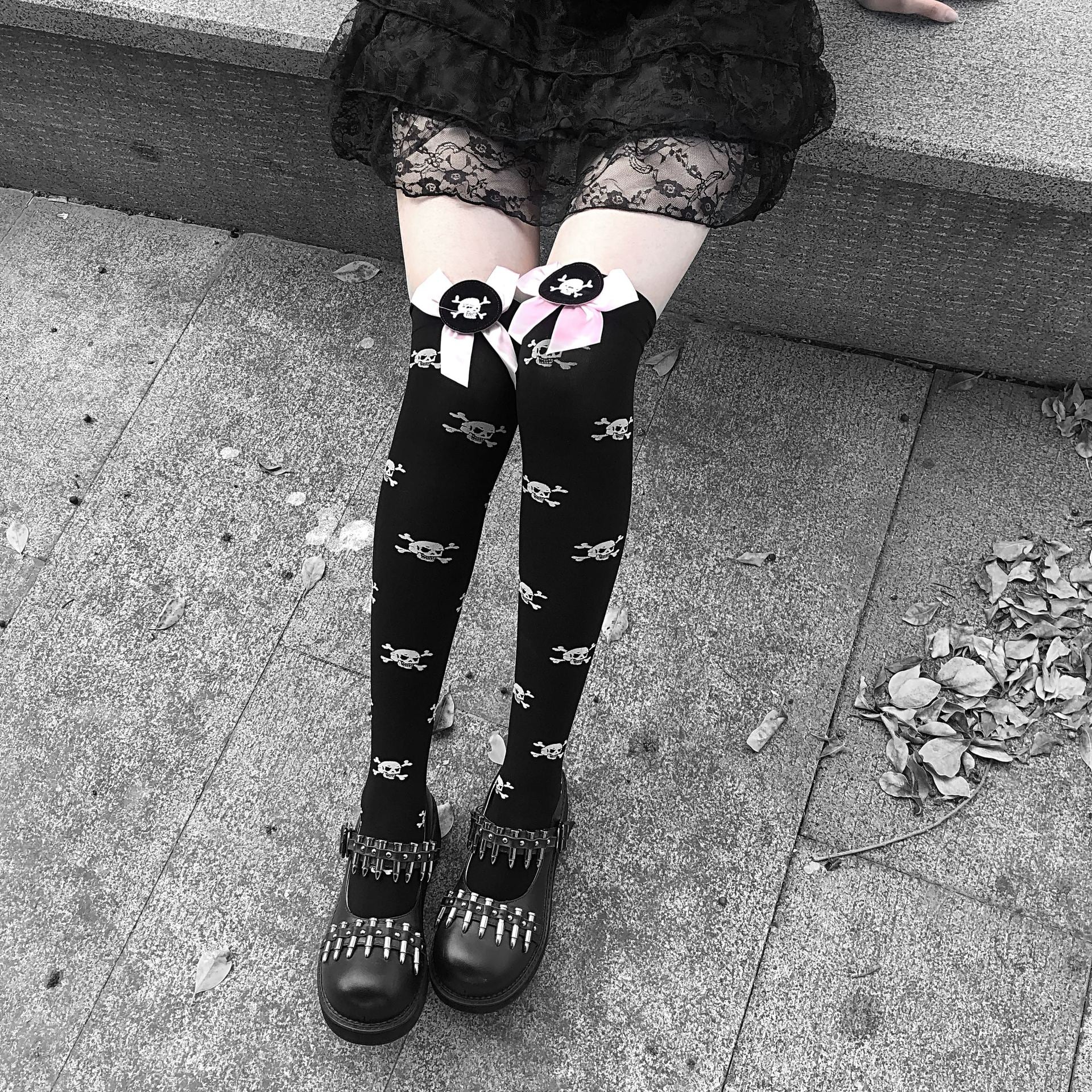 Gothic Harajuku Bow Stockings