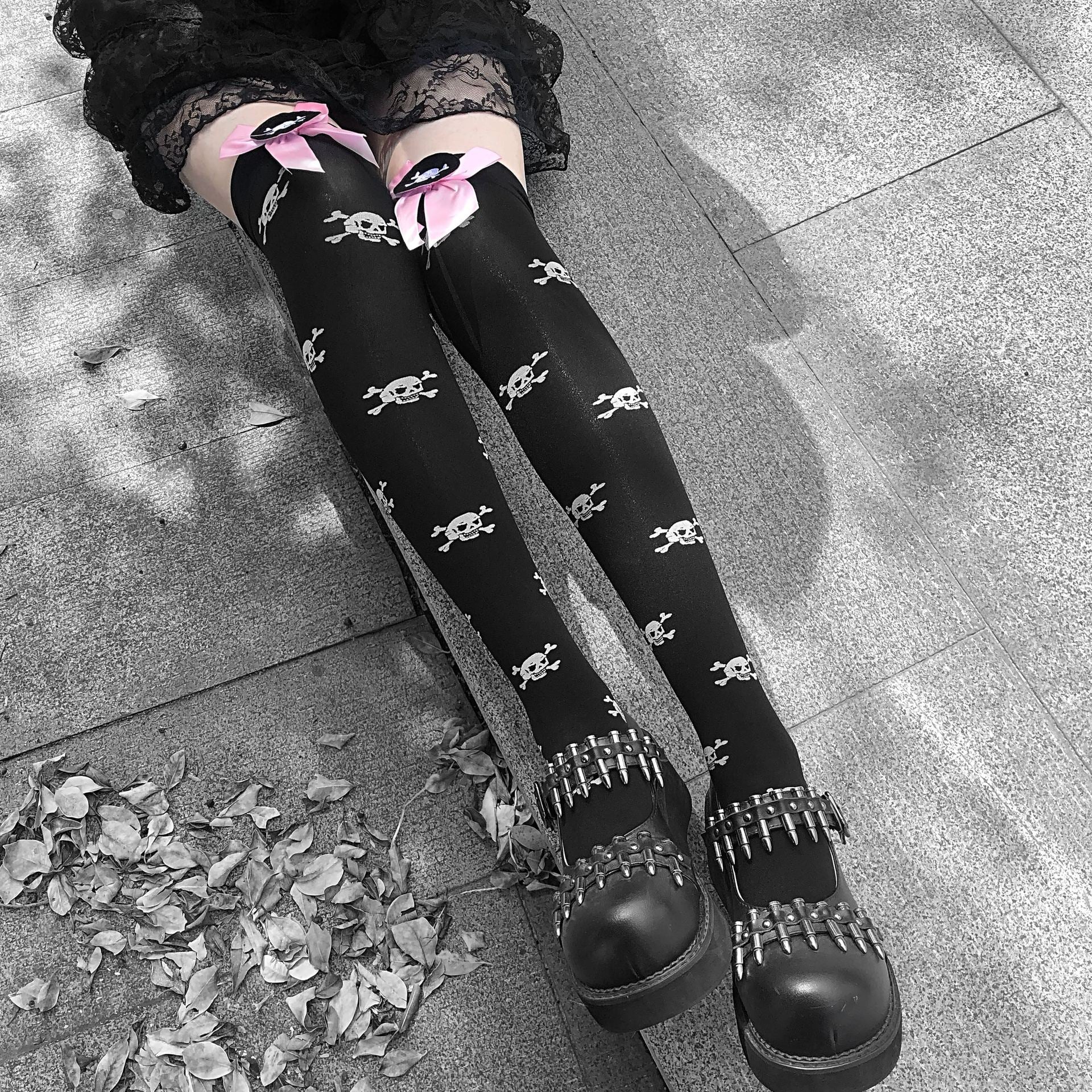 Gothic Harajuku Bow Stockings