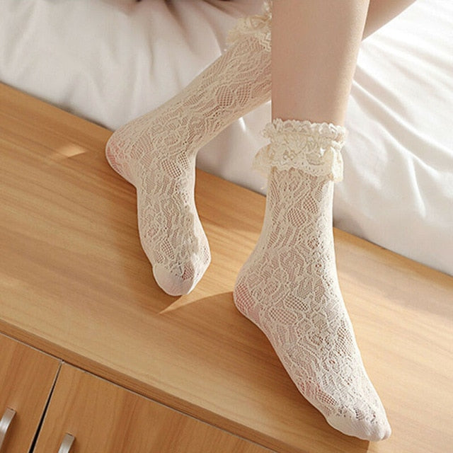 Japanese Lolita Ruffle Socks