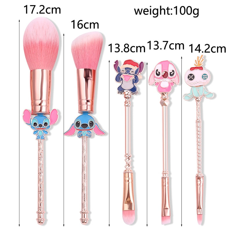 Kawaii Stitch Makeup Brushes Tool Set